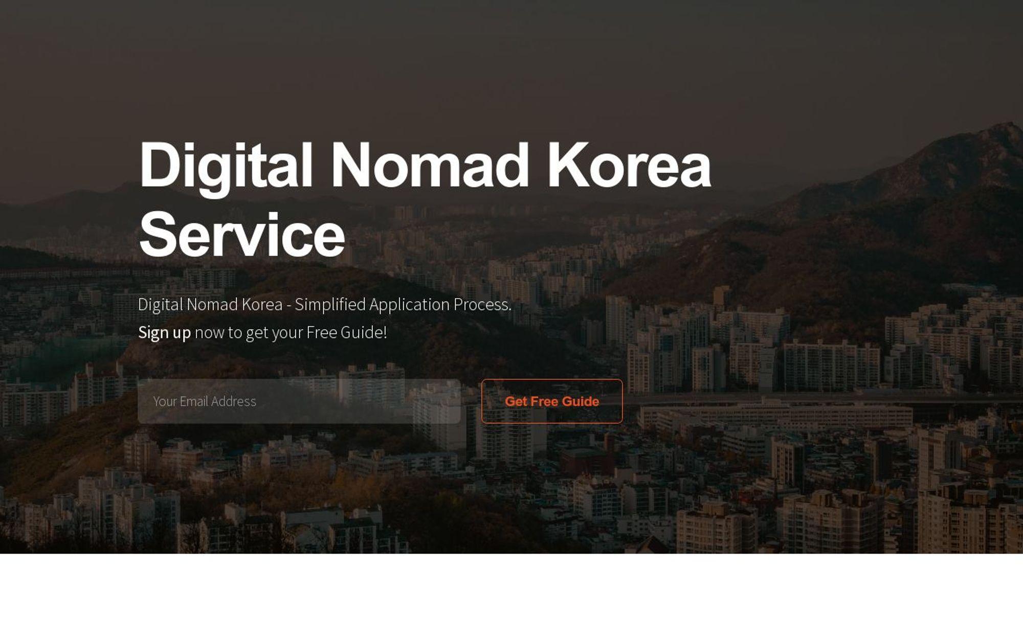 Digital Nomad Korea Service